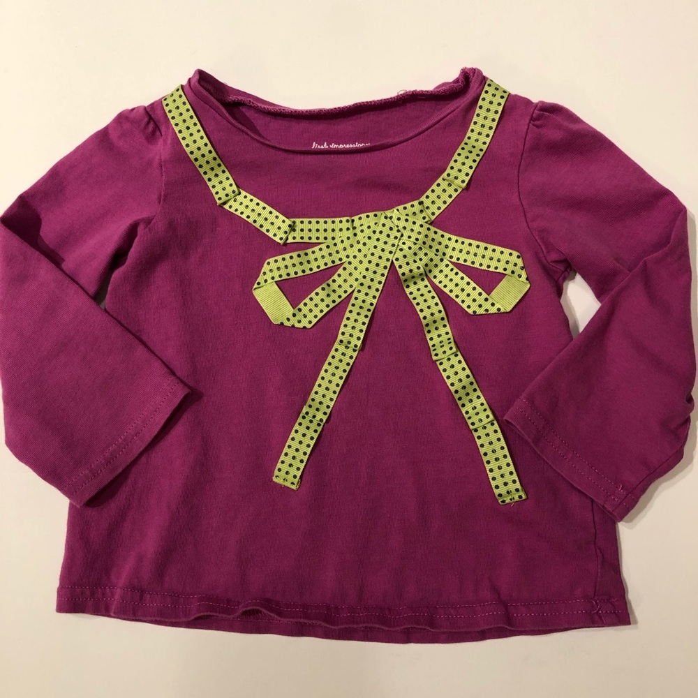 First Impressions 12m fuschia bow tee